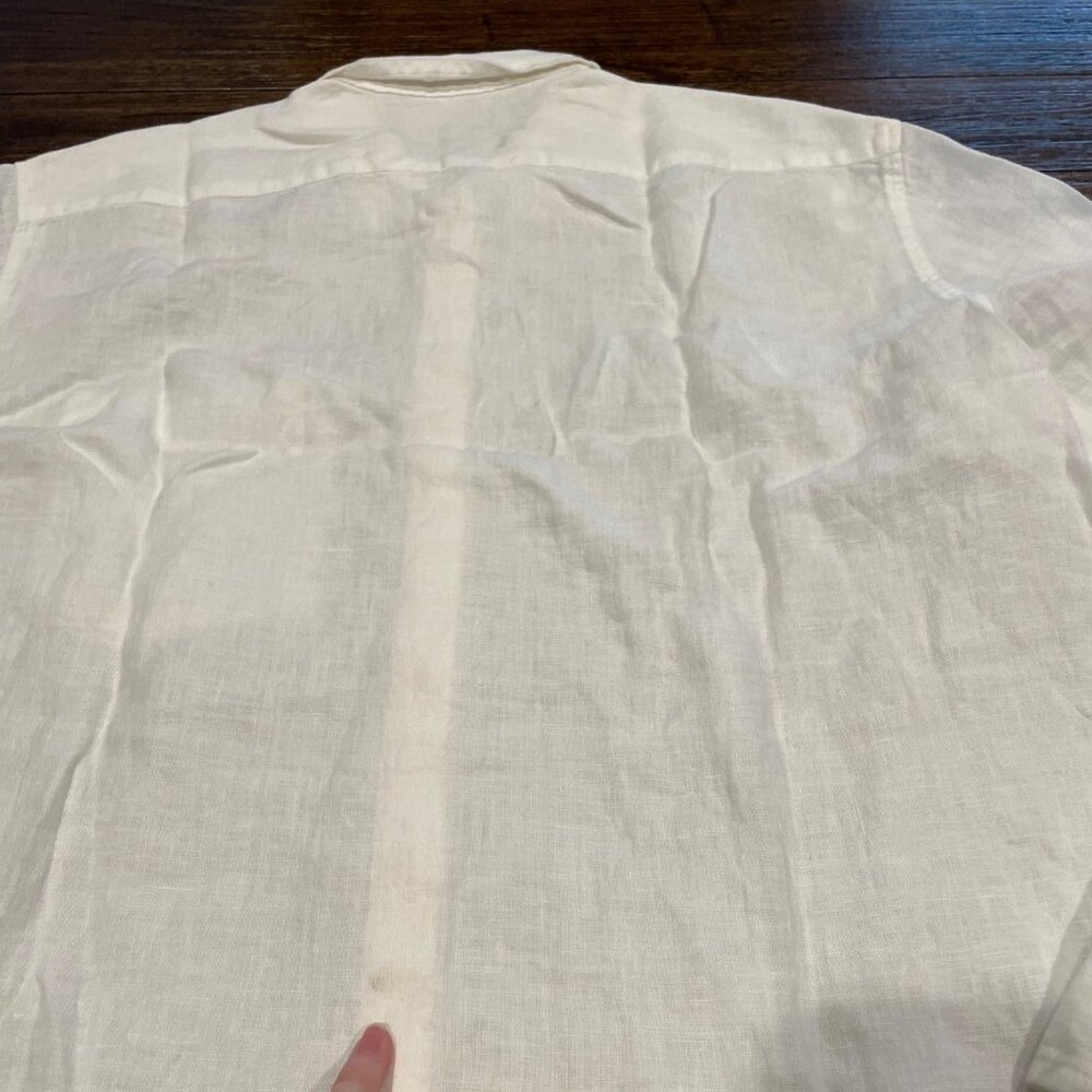 J.Crew Women's Sz 6 White Garçon Classic Shirt Baird McNutt Irish Linen CG940 - Picture 6 of 11